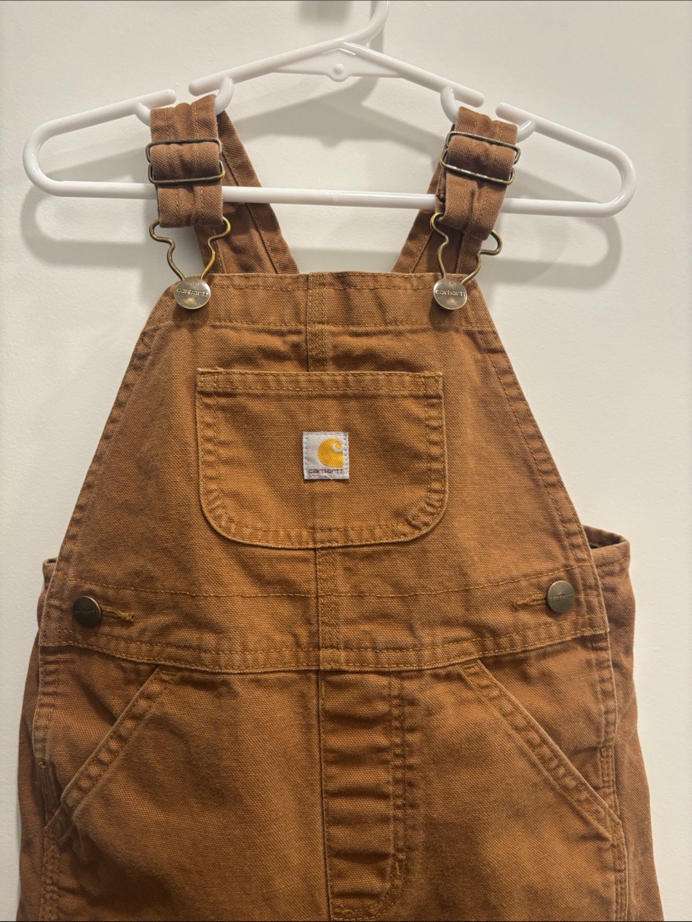 Carhartt Kids Brown Duck Canvas Overalls 3T - Picture 3 of 4